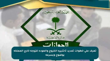 تعرف على خطوات تمديد تأشيرة الخروج والعودة للزوجة خارج المملكة بوضوح وبسرعة